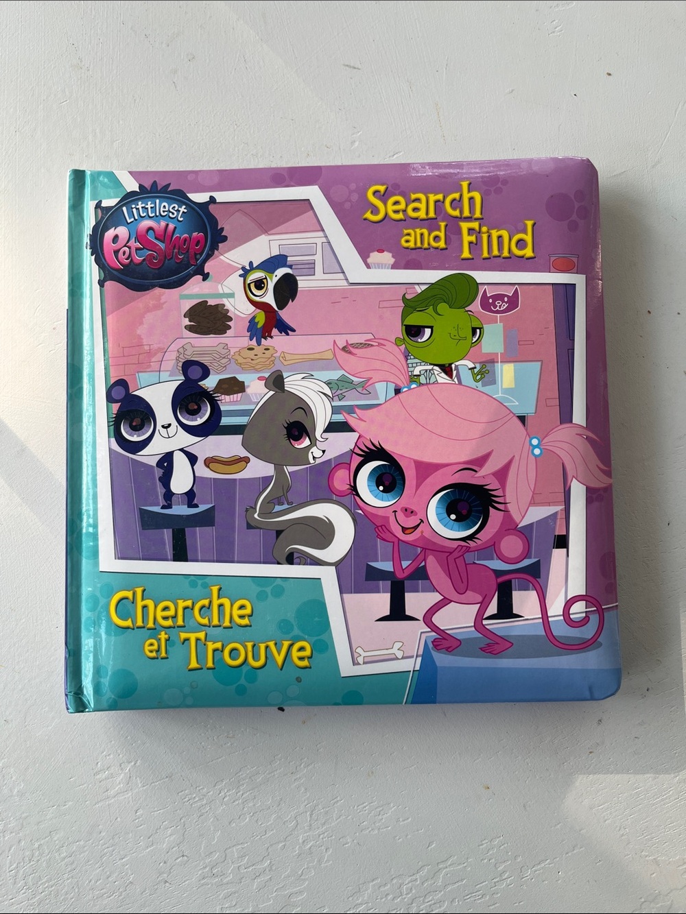 5/$25 💛Littlest Pet Shop Pink and Teal Search-and-Find Board Book
